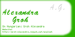 alexandra groh business card